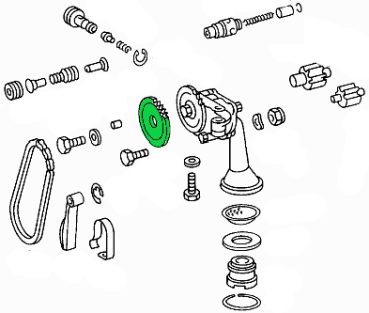 Drive wheel, oil pump sprocket (A 117 181 05 12), Mercedes-Benz M117